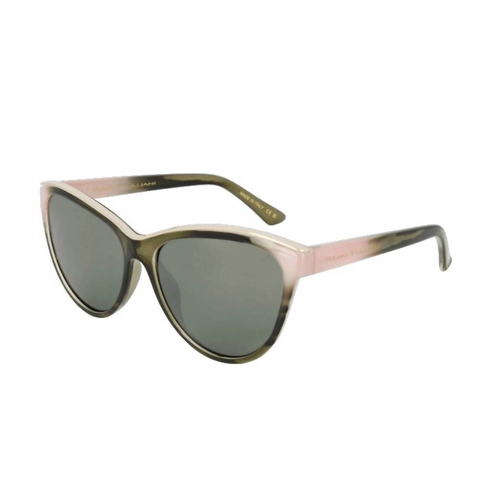 NEW REMO TULLIANI seduction sunglasses in pink tort/black mirror lens